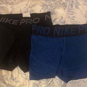 Nike Pro Black and Navy Shorts